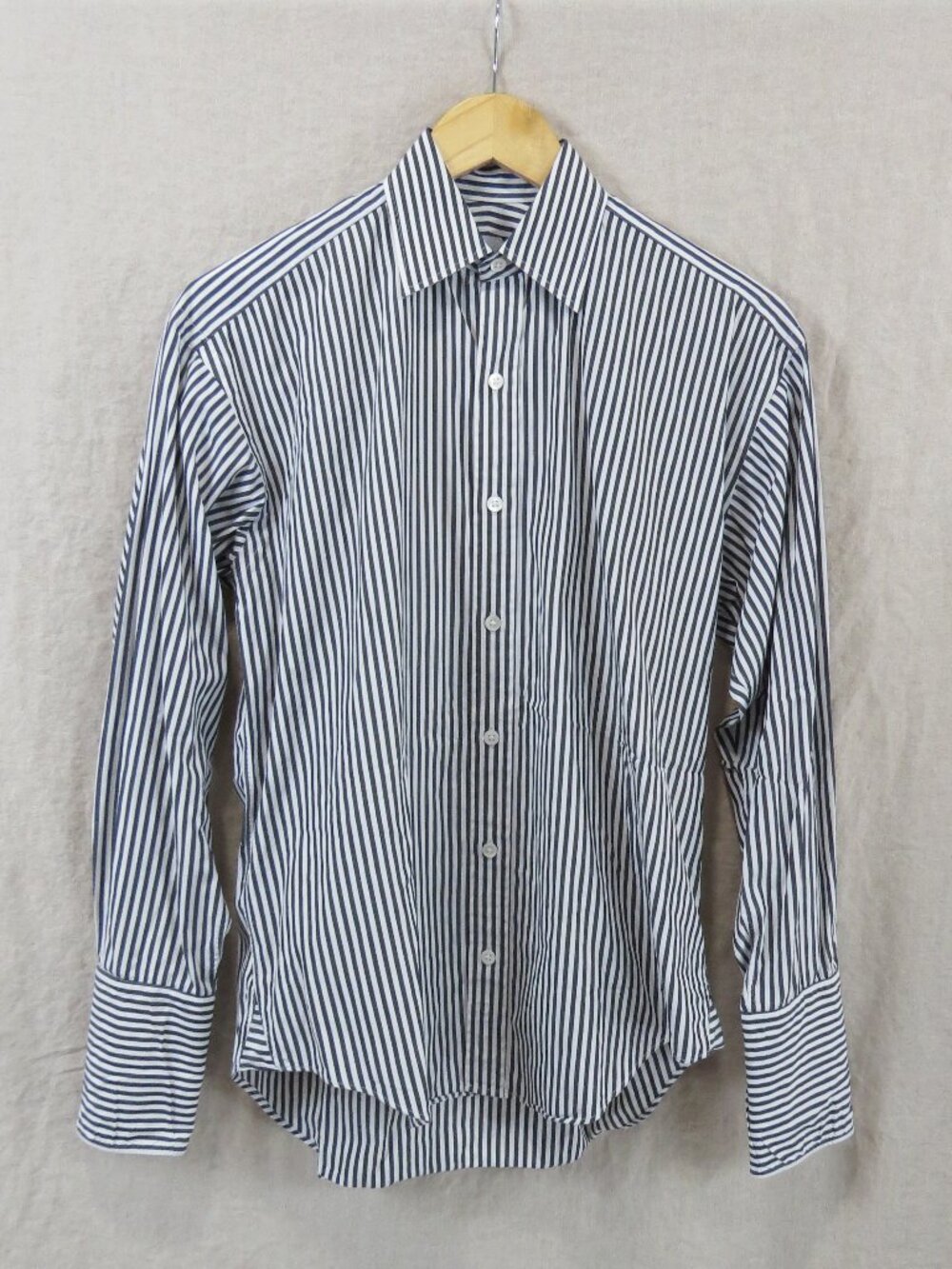 Craig Taylor Shirt Men's XS Striped French Cuff Long Sleeve Button Made In USA